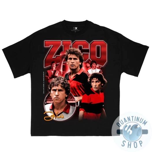Camiseta Zico Futebol 100% Algodão – Unissex Plus Size